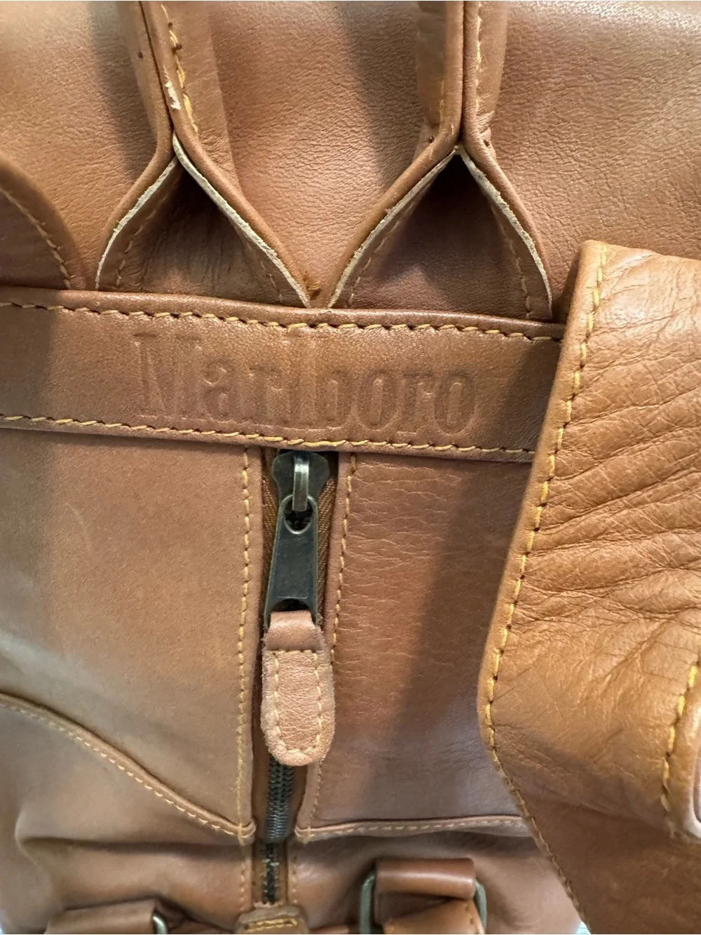 Vintage Marlboro Leather 90's Bucket Bag Backpack